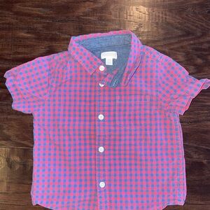 Kids Checkered Shirt - Pink and Blue